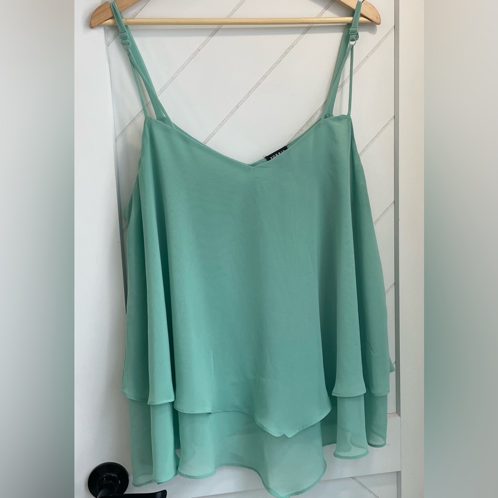 Torrid swing style double layered camisole w adjustable straps